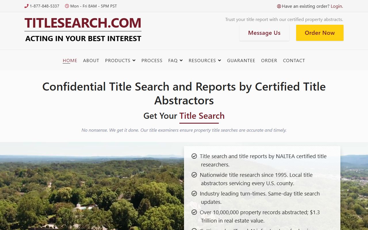 Bedford County deed records TitleSearch portal