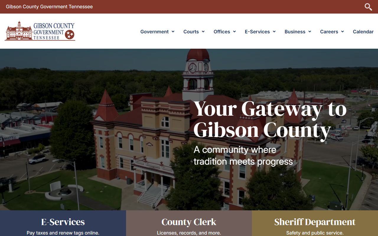 Gibson County official website for deed records